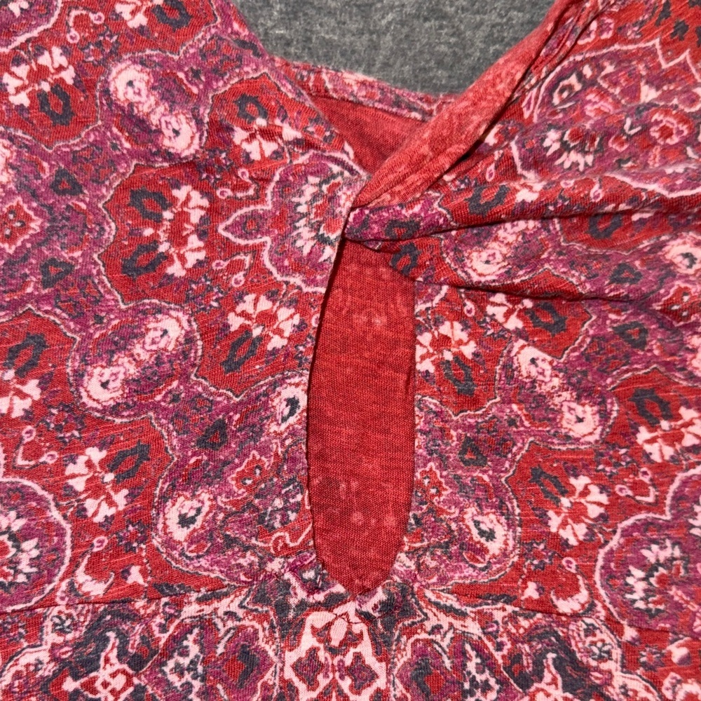 Lucky Brand- Women’s Red Boho Blouse Size Medium - Picture 13 of 14